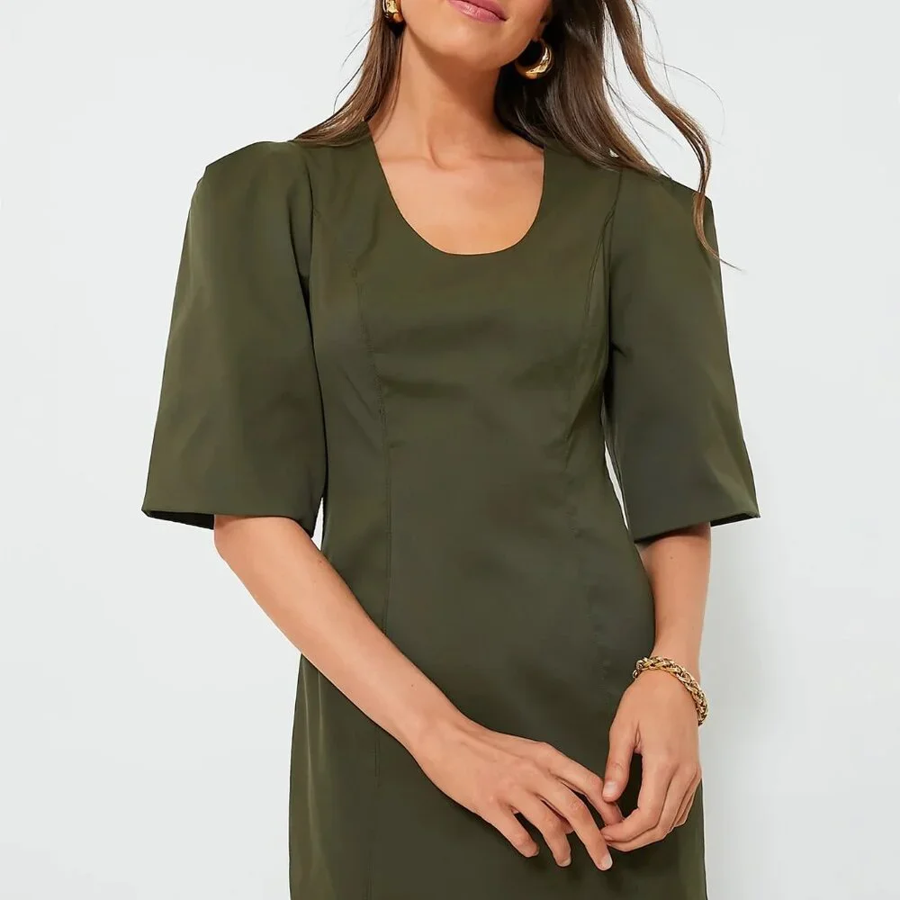 Tuckernuck Olive Twill Ariella Dress XS - Picture 2 of 12
